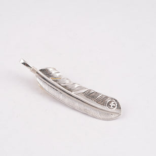 Gold Top & Rope-Bezel Turquoise Silver Feather (Right)(XL) #00171