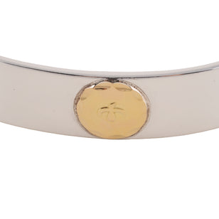 Gold Eagle Stamp Flat Silver Cuff (M) (7inch)