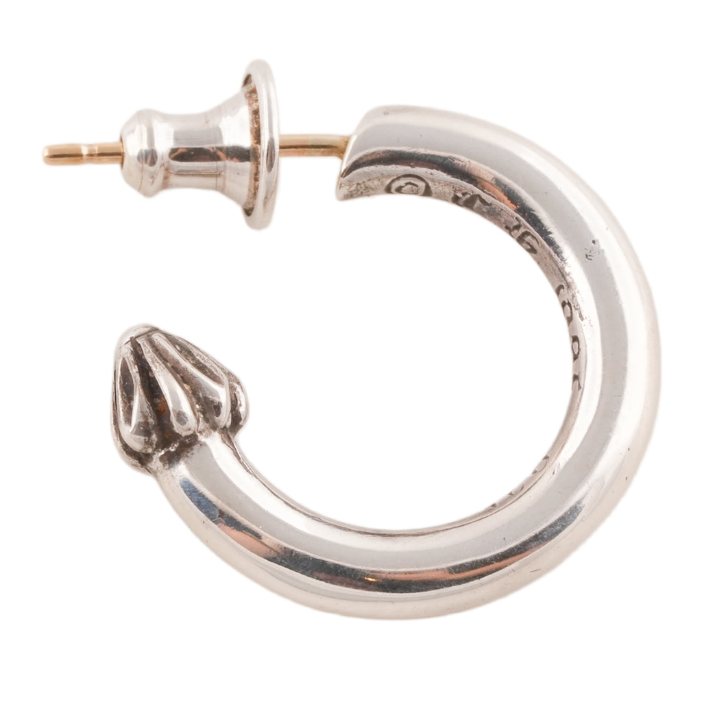 Plain Cross Nail Hoop Earring
