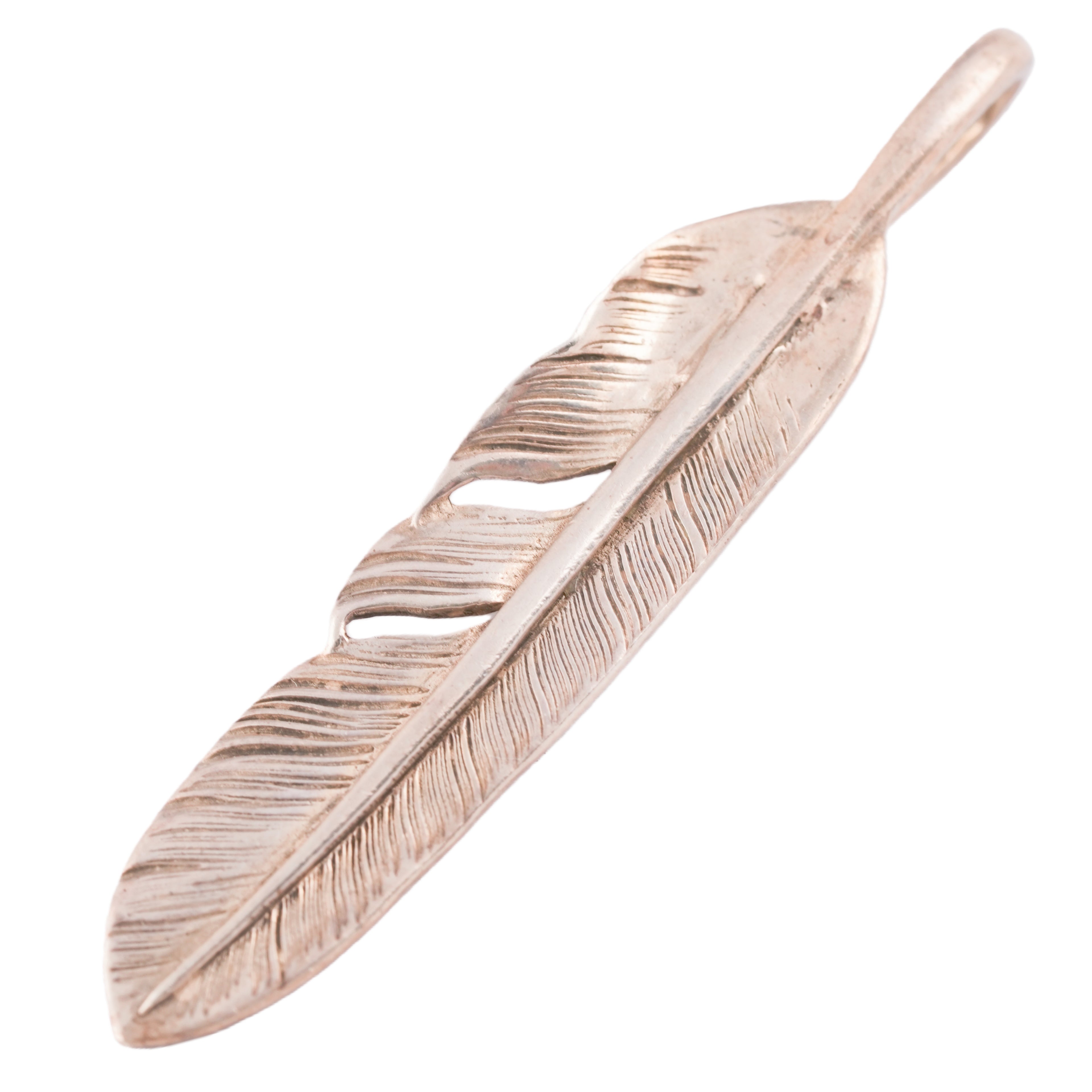 Silver Feather Pendant (Right)(L) #00143