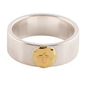 Gold Eagle Stamp Flat Silver Ring (US10) — Goro's