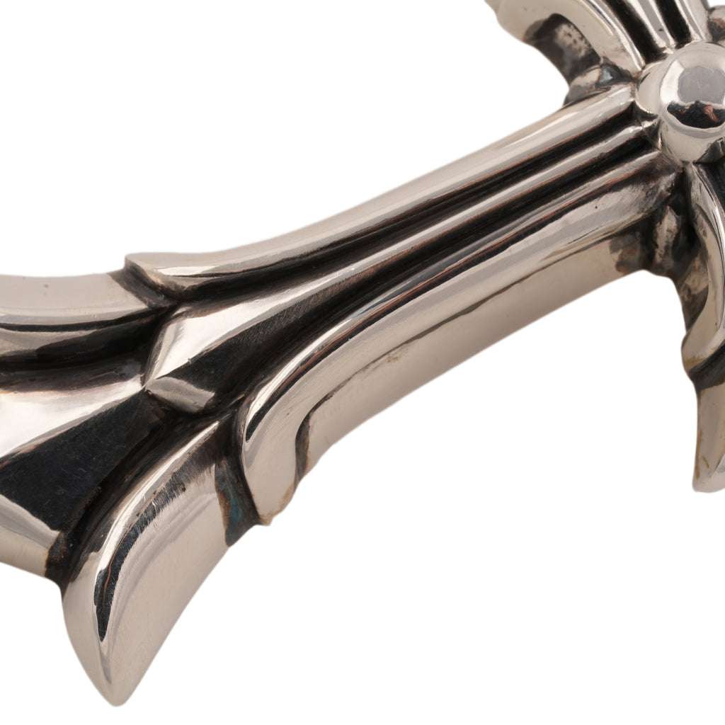 Large Double CH Cross Pendant