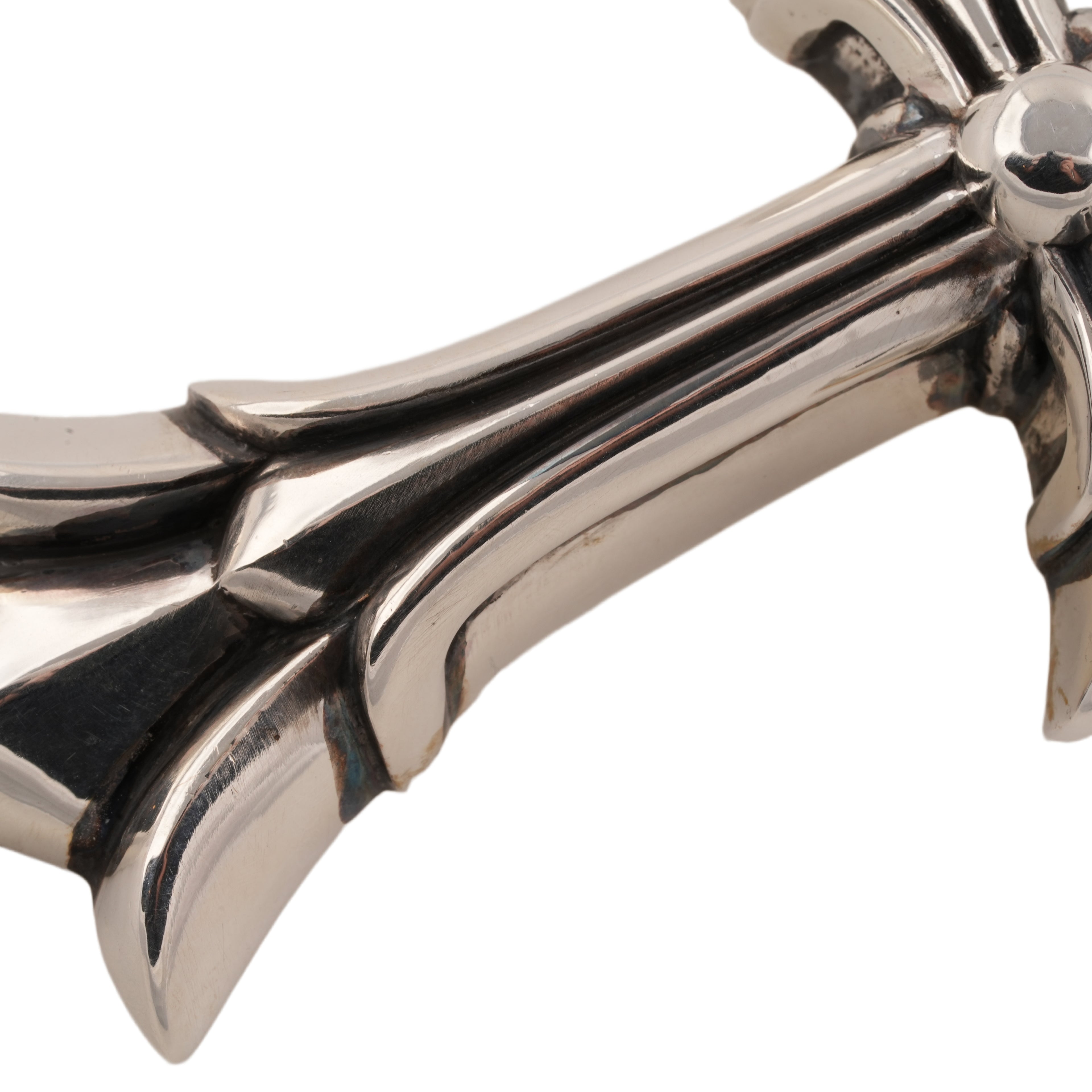 Large Double CH Cross Pendant