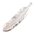 Gold Stamp Silver Feather (Right)(XL) — Goro's
