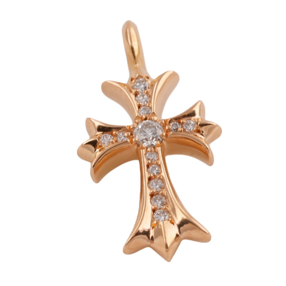 22k Pave Diamond Tiny Fat Cross Charm — Chrome Hearts · corner:00631/DSC08121.JPG