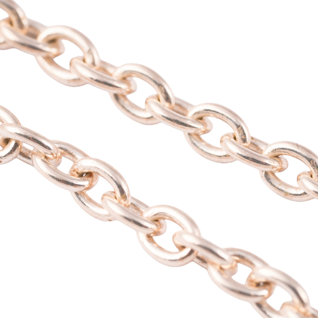 Eagle Silver Hook Thick Round Chain Necklace (20inch)