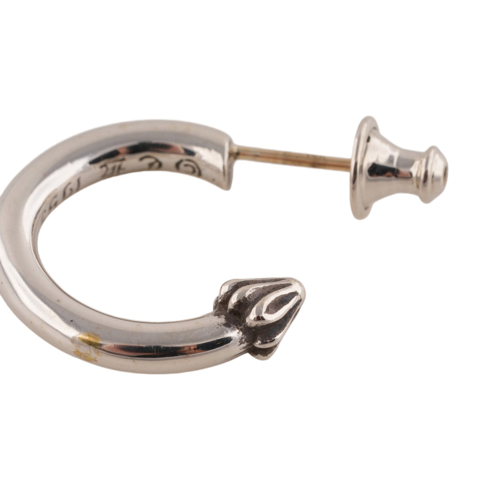 Plain Cross Nail Hoop Earring #00223