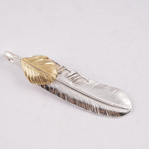 Gold Top Silver Feather (Left)(XL) #00179