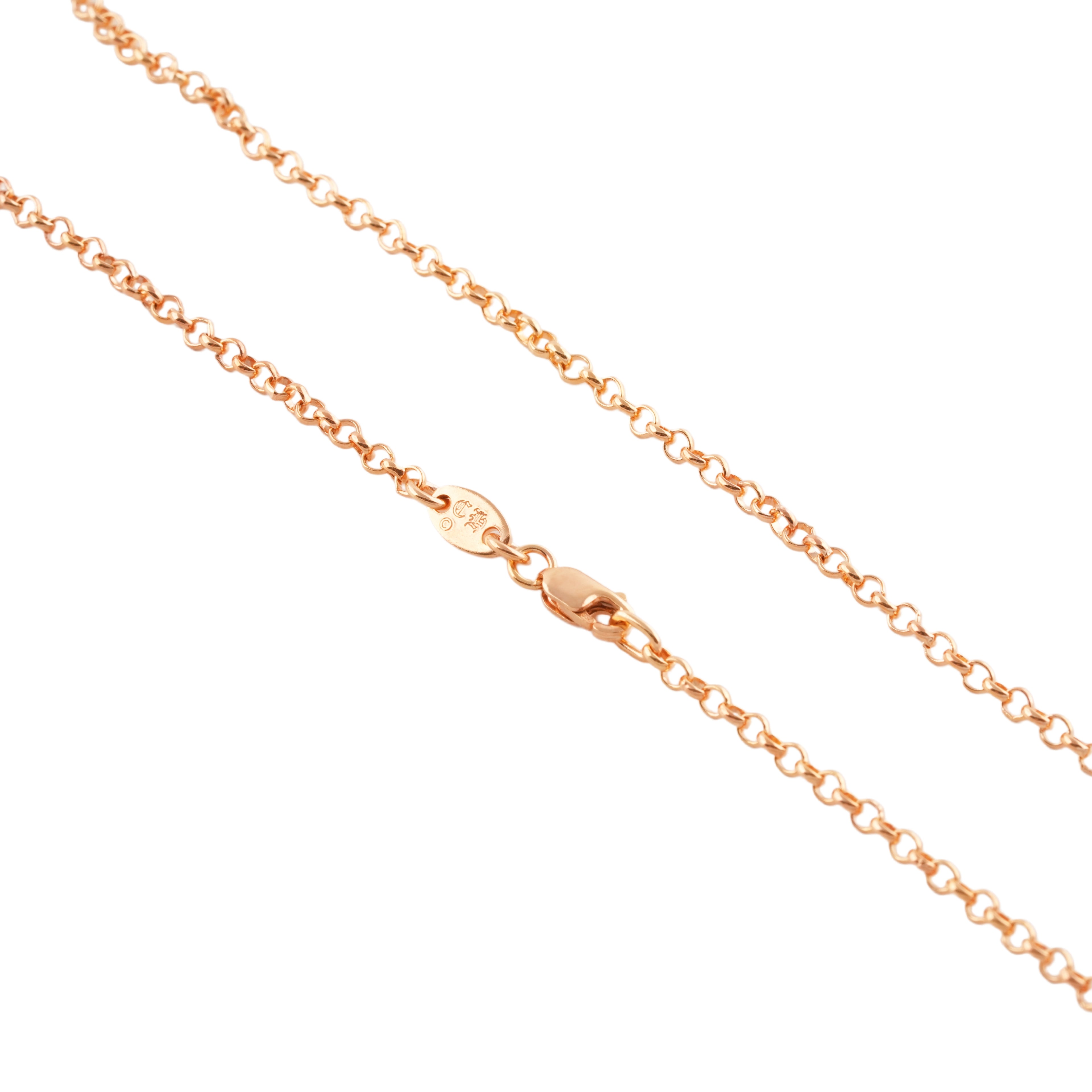 22k Roll Chain Necklace (24inch)