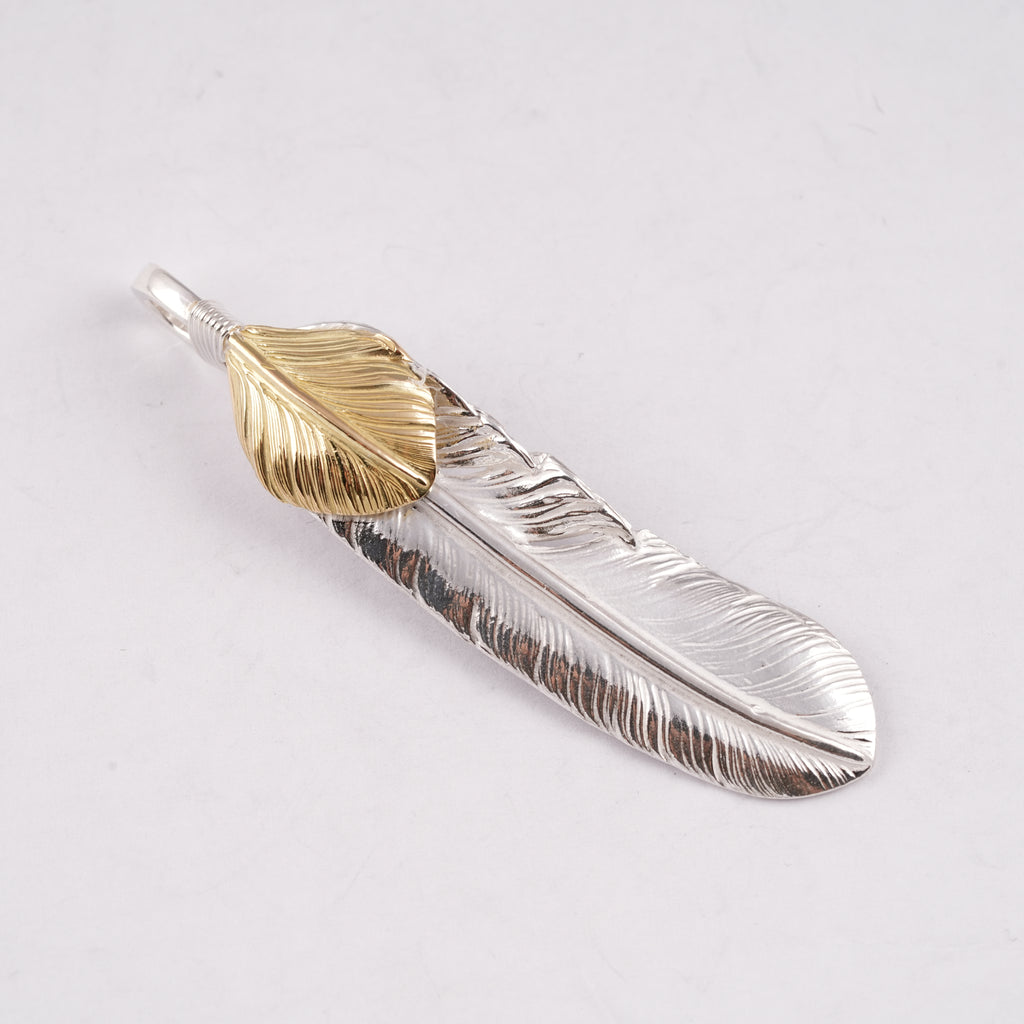 Gold Top Silver Feather (Left)(XL) #00178