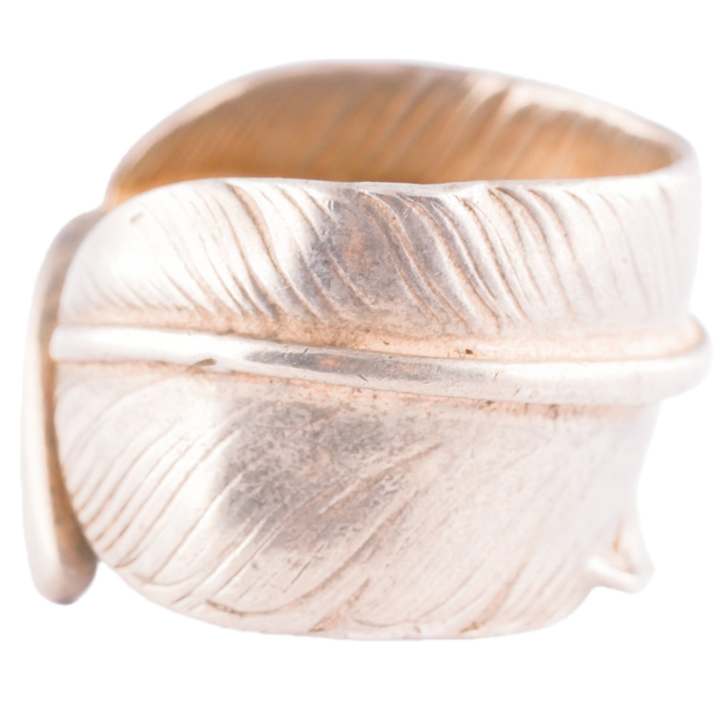 Plain Feather Silver Ring (Left) (US6.5)