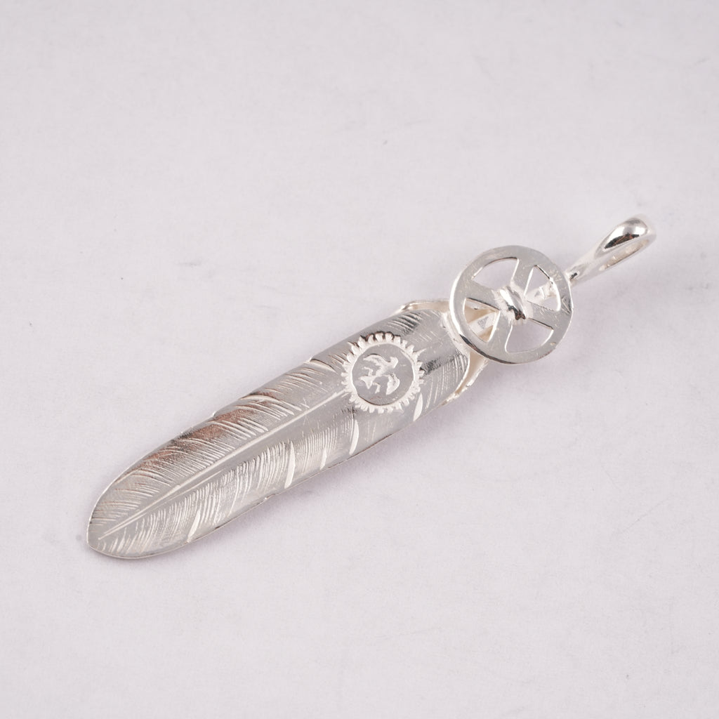 Heart Wheel Silver Feather (L) #00194