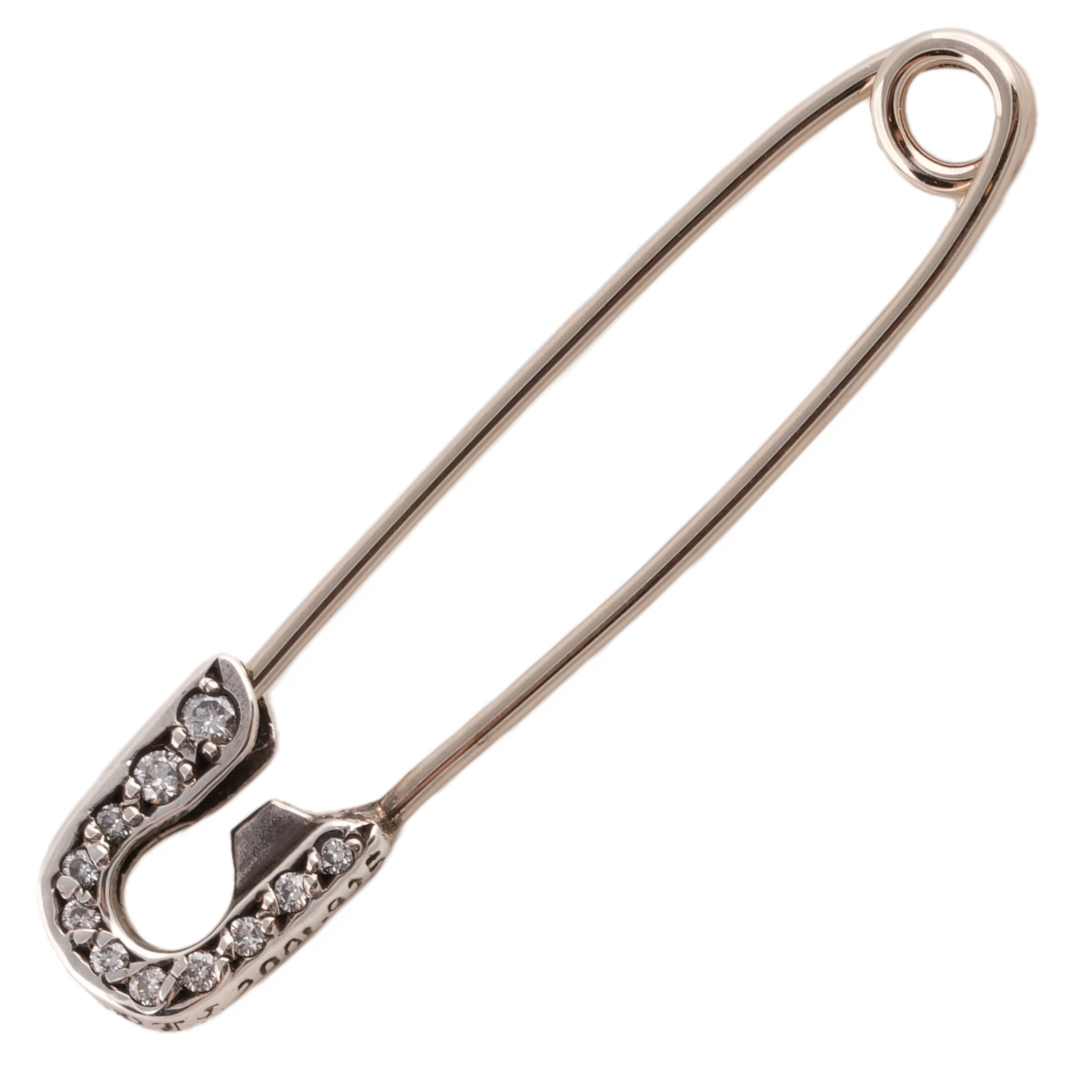 Pave Diamond Safety Pin