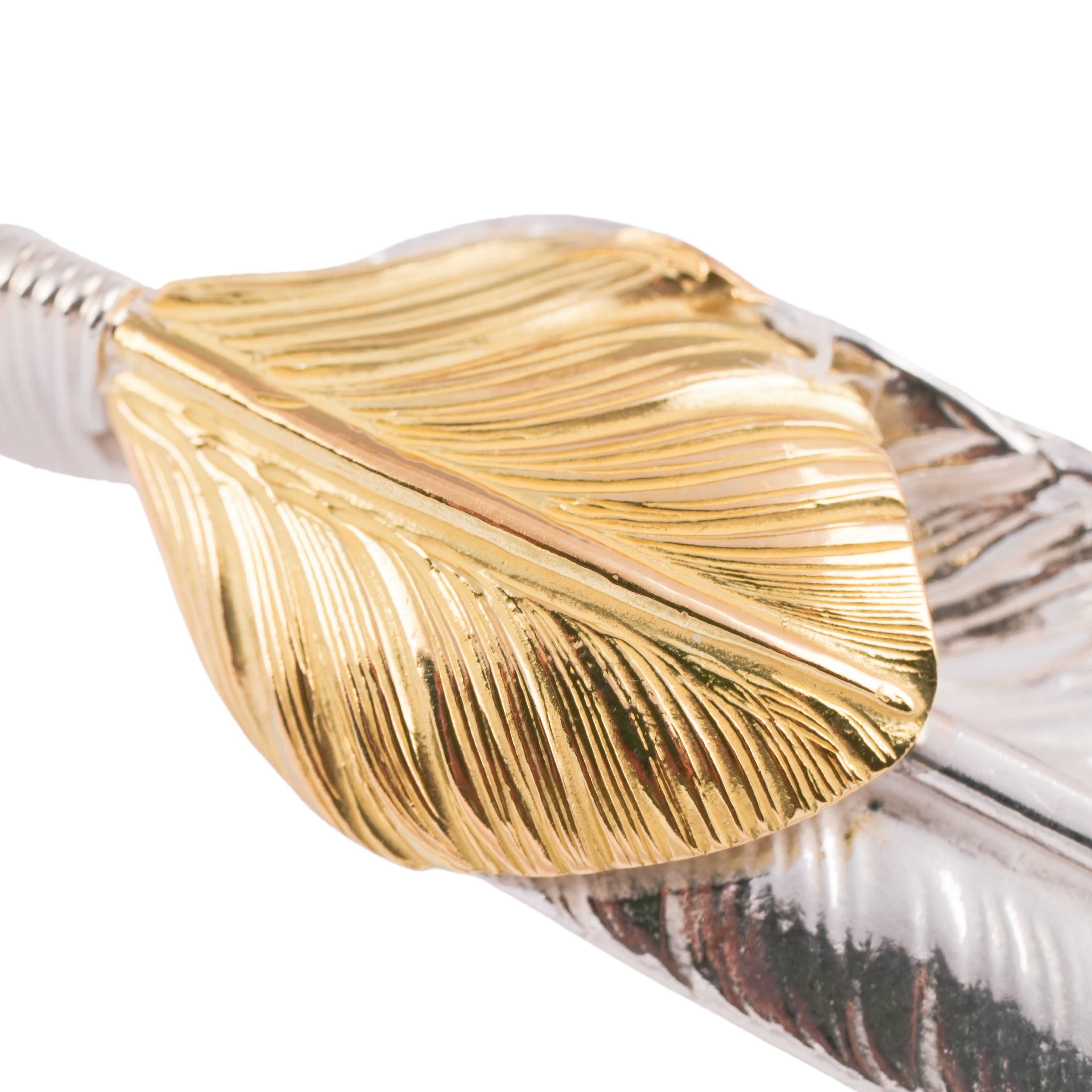 Gold Top Silver Feather (Left)(XL) #00178