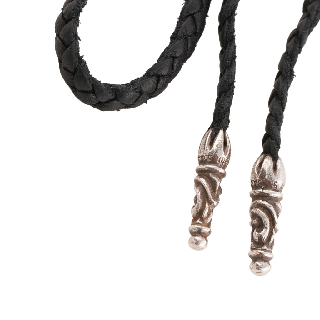 Scroll Leather Braid Necklace #00301