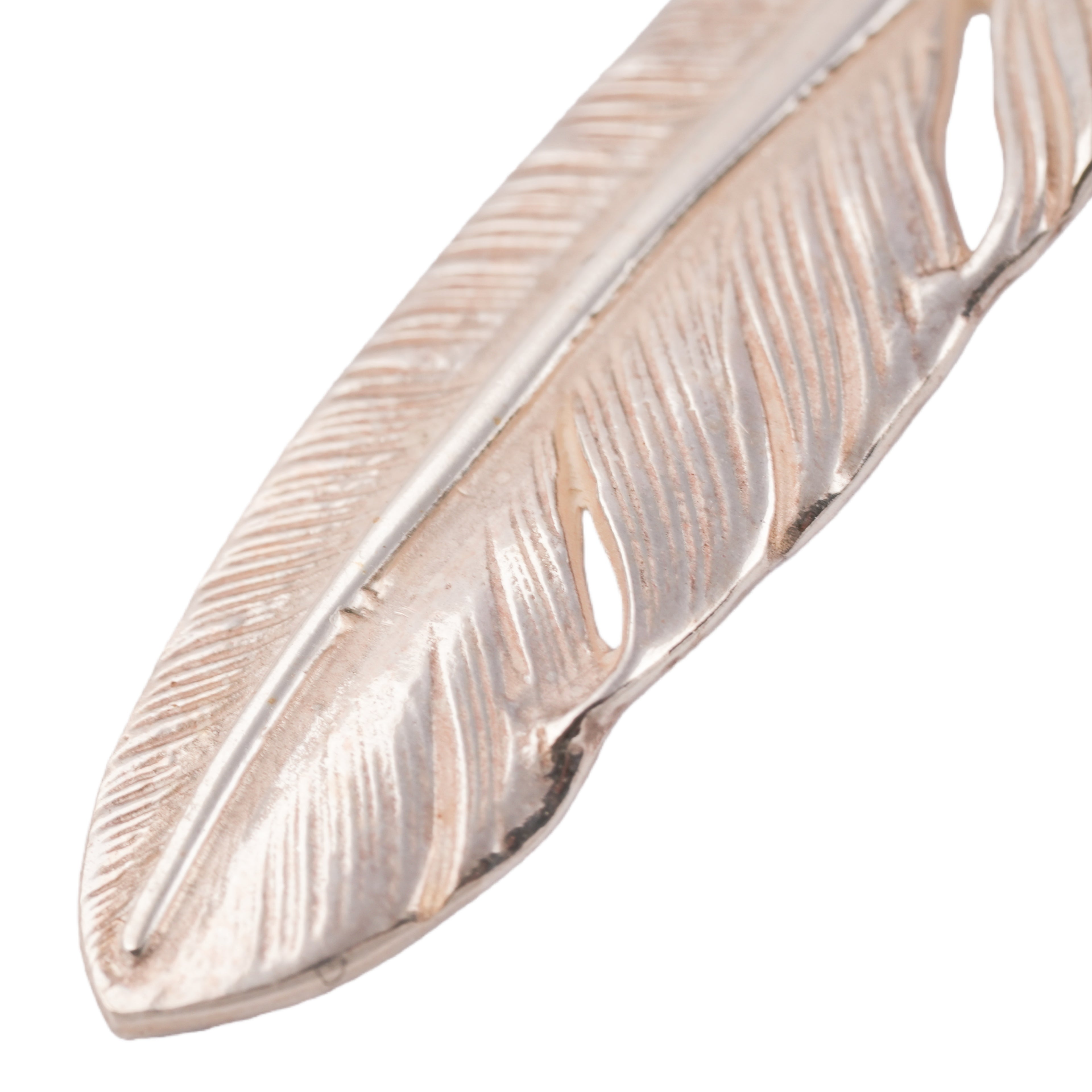 Silver Feather Pendant (Left)(M)