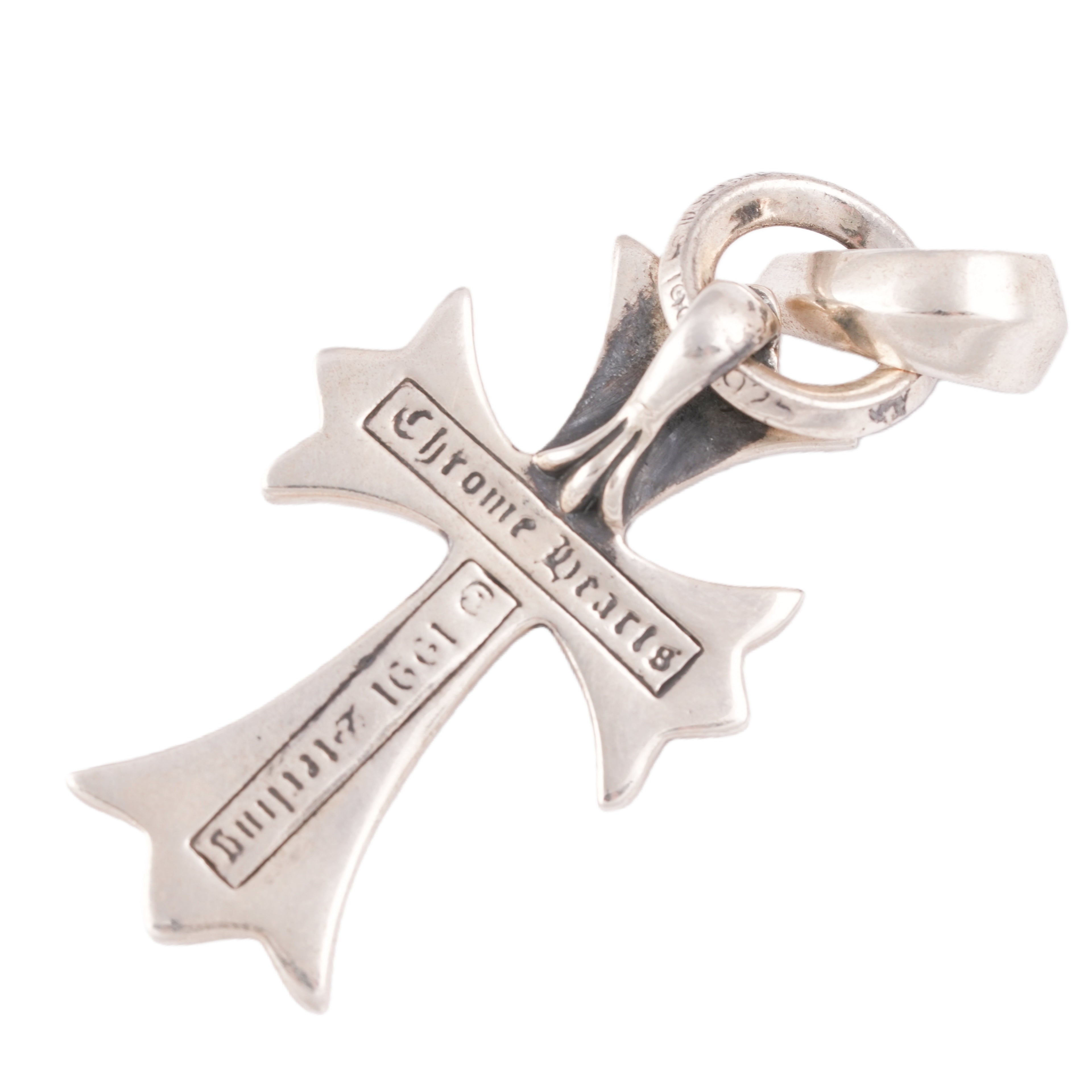 Small CH Cross Pendant With Bale