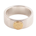 Gold Eagle Stamp Flat Silver Ring (US9) — Goro's