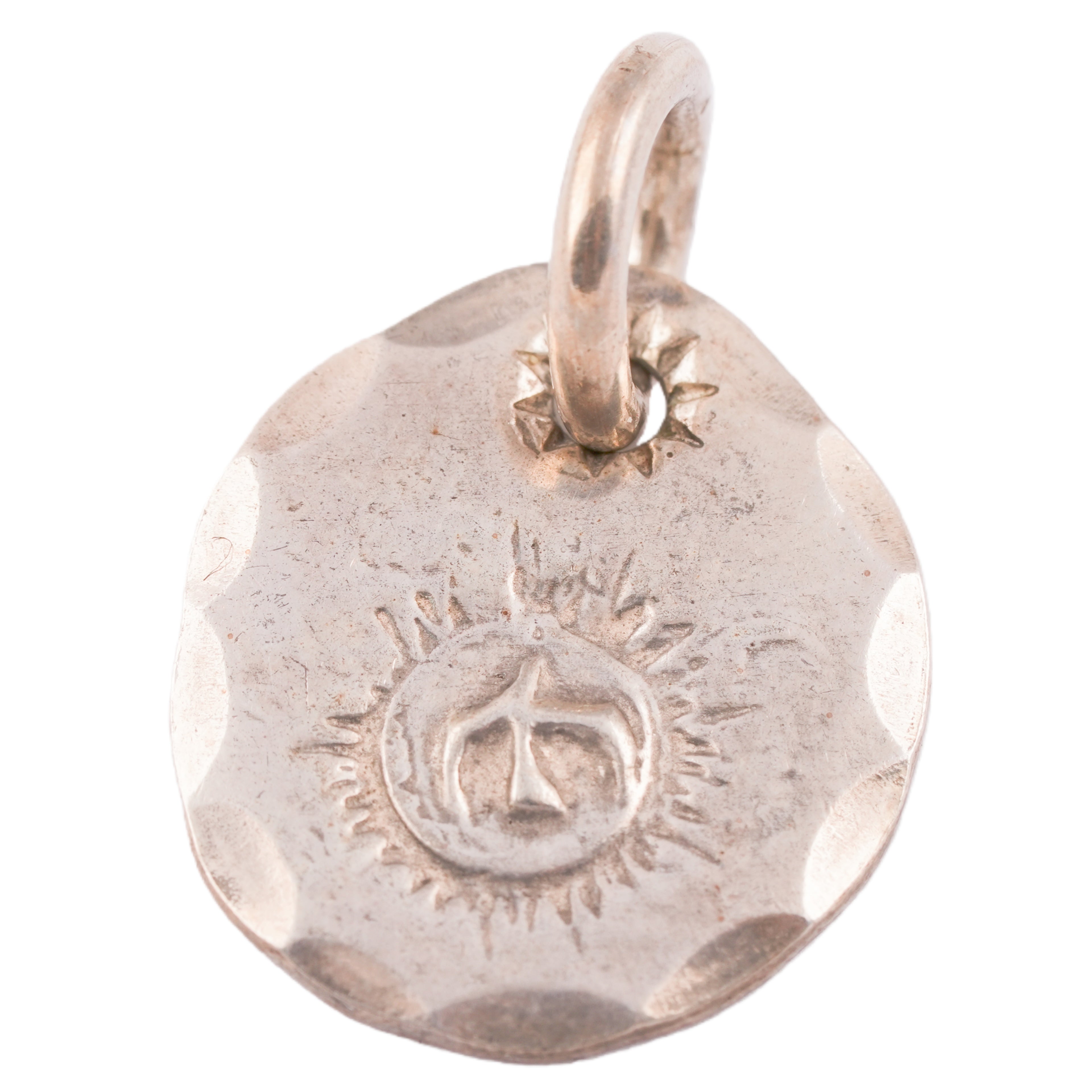 Eagle-in-Sun Silver Medallion Pendant (L) #00134