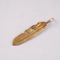 Gold Feather Pendant (Right)(L) — Goro's