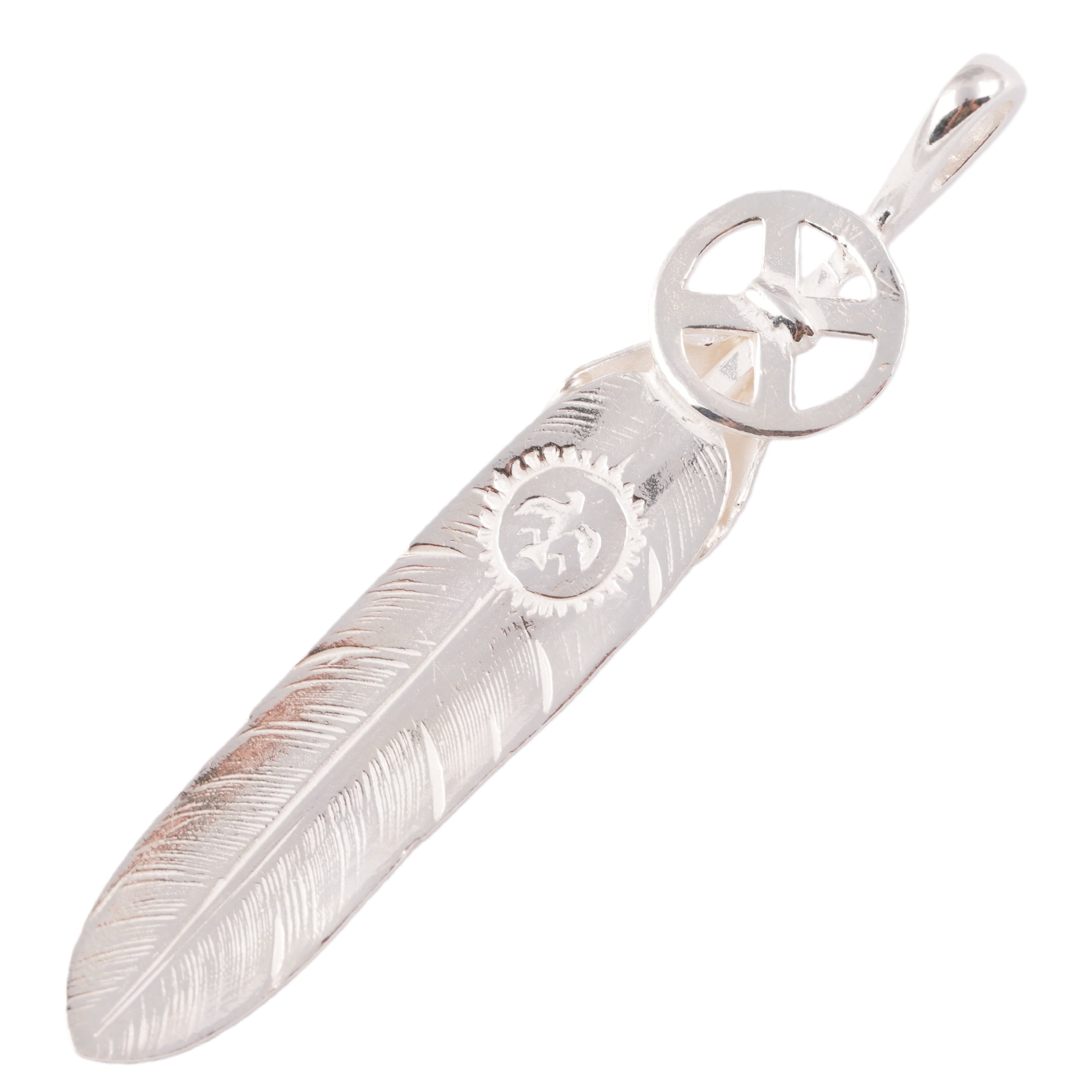 Heart Wheel Silver Feather (L) #00194