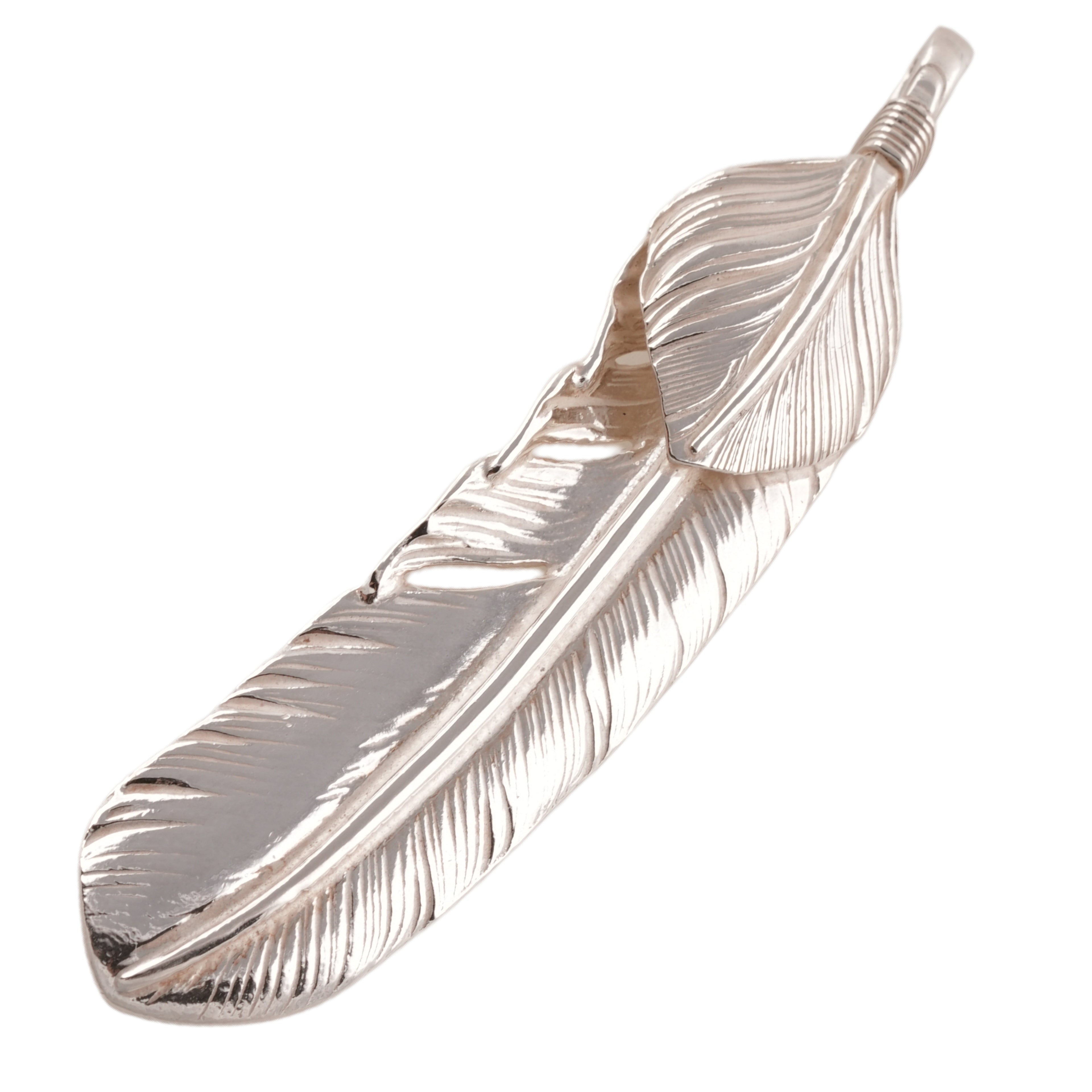 Layered Top Silver Feather (Right)(XL) (Old Design)