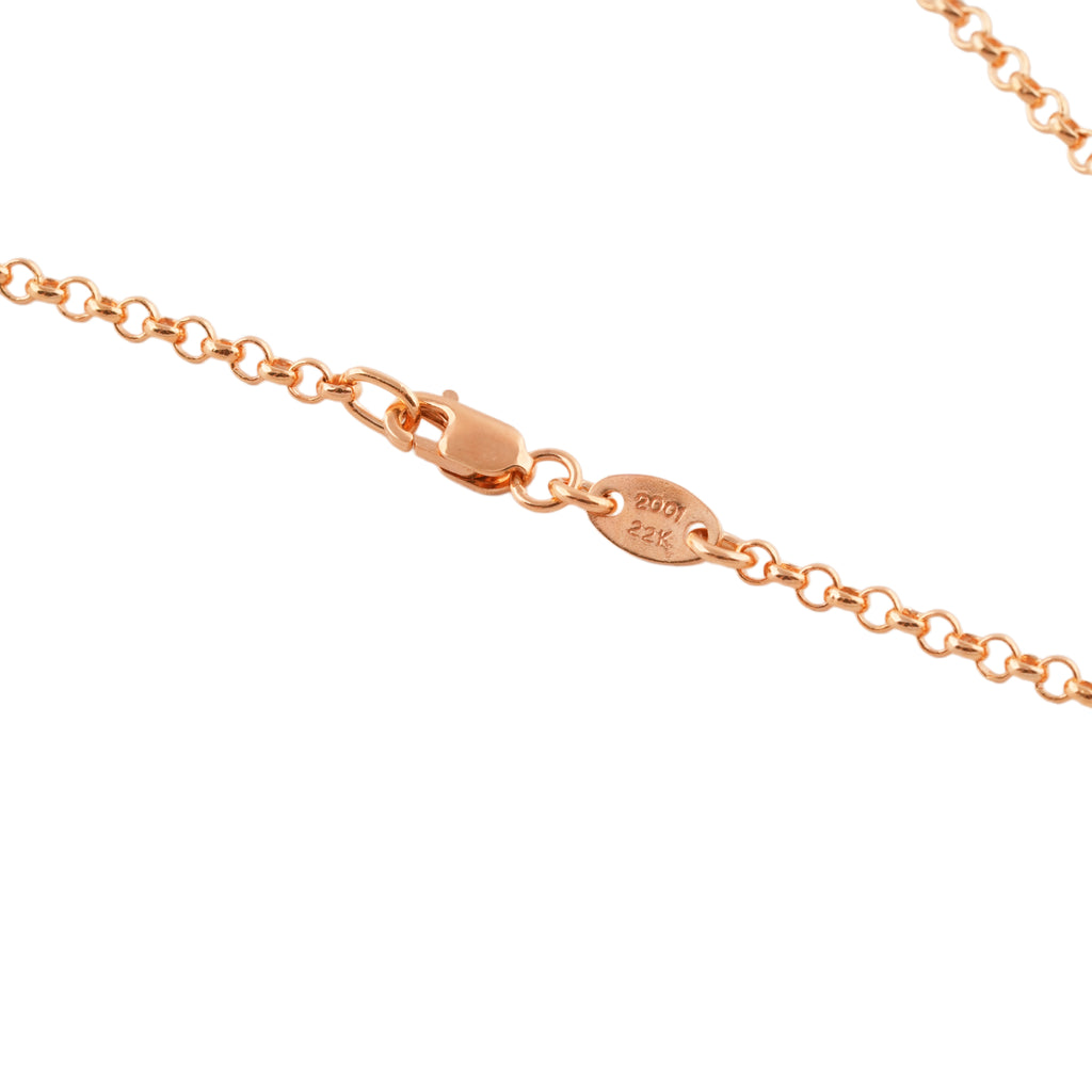 22k Roll Chain Necklace (18inch) #00601