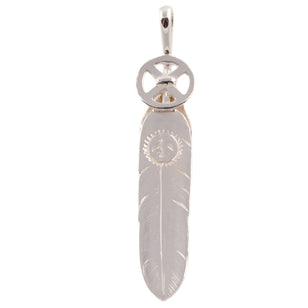 Heart Wheel Silver Feather (L) #00549