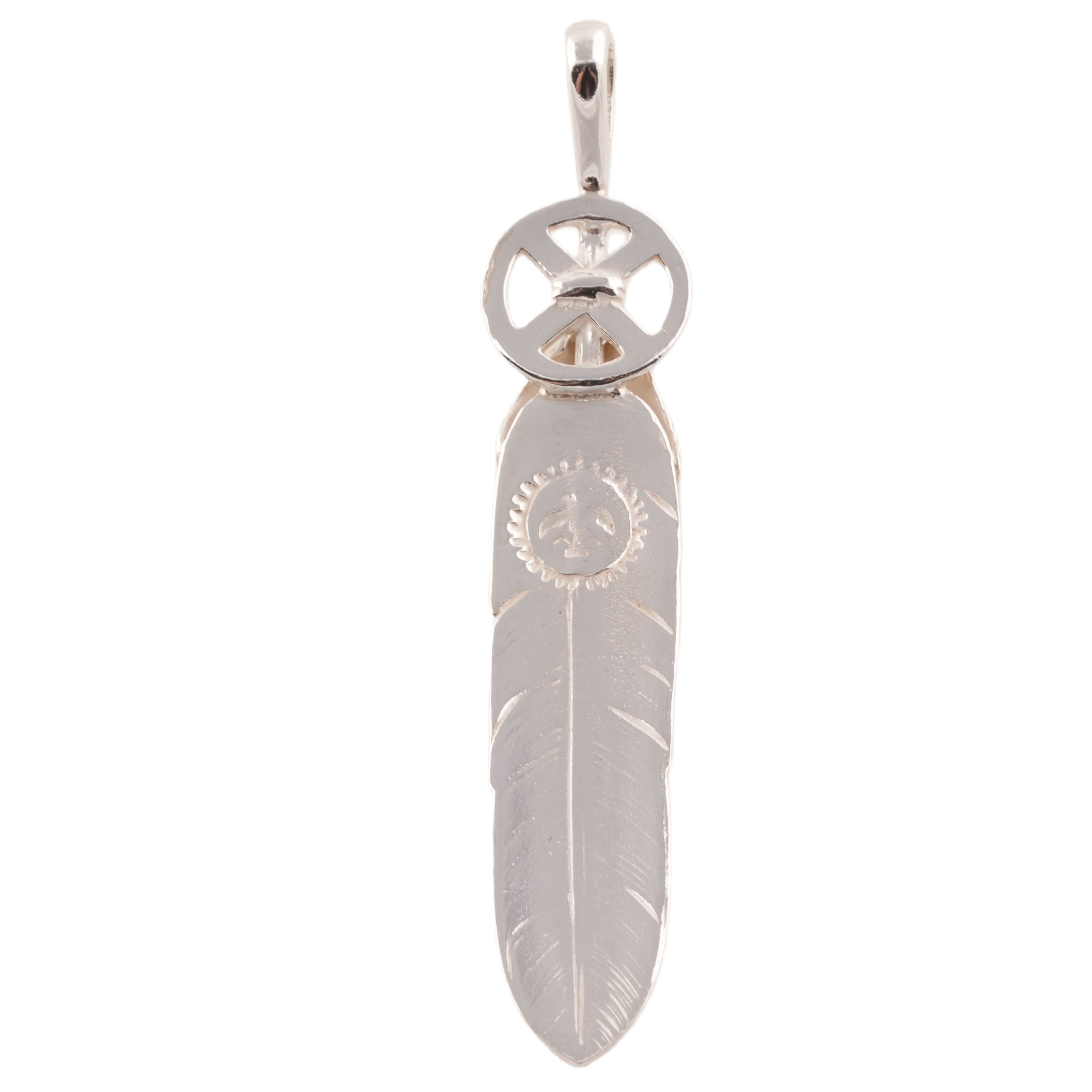 Heart Wheel Silver Feather (L) #00549