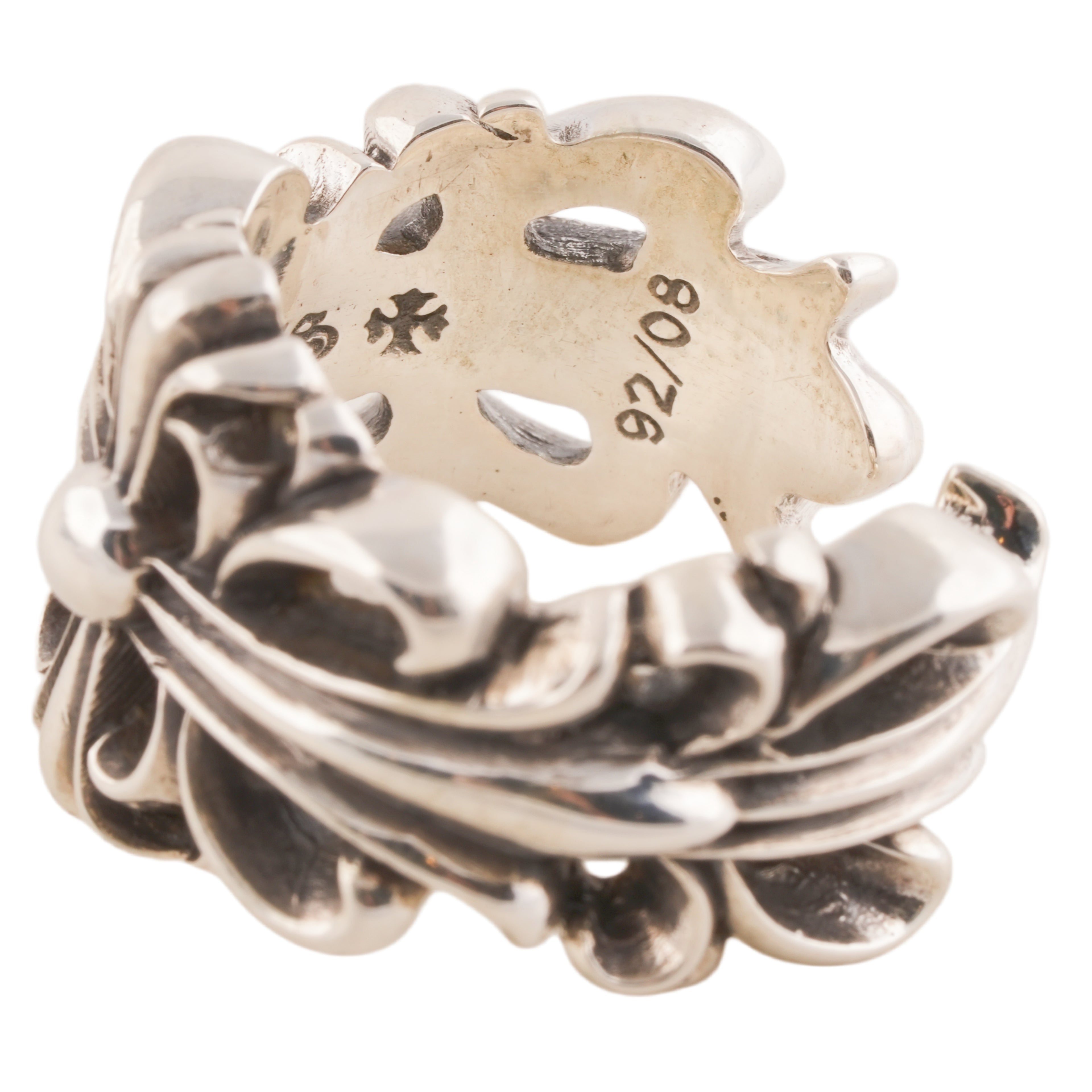 Double Floral Cross Open Ring (US6)