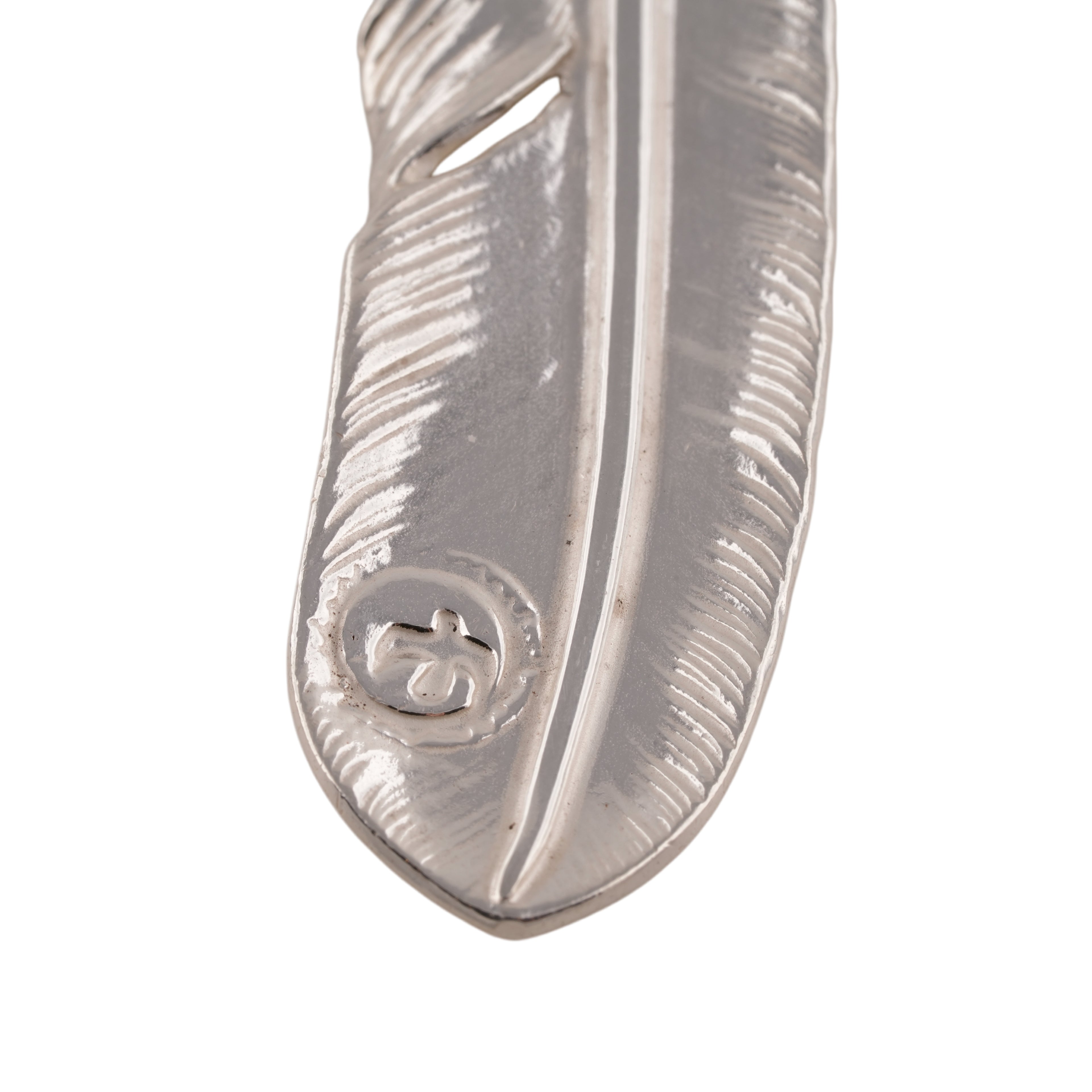 Gold Stamp Silver Feather (Left)(XL) #00305