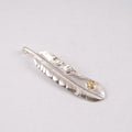 Gold Stamp Silver Feather (Left)(XL) — Goro's