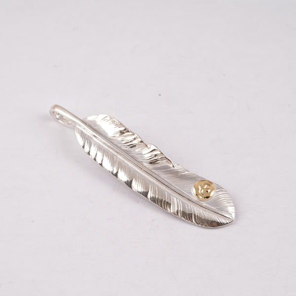 Gold Stamp Silver Feather (Left)(XL) #00187