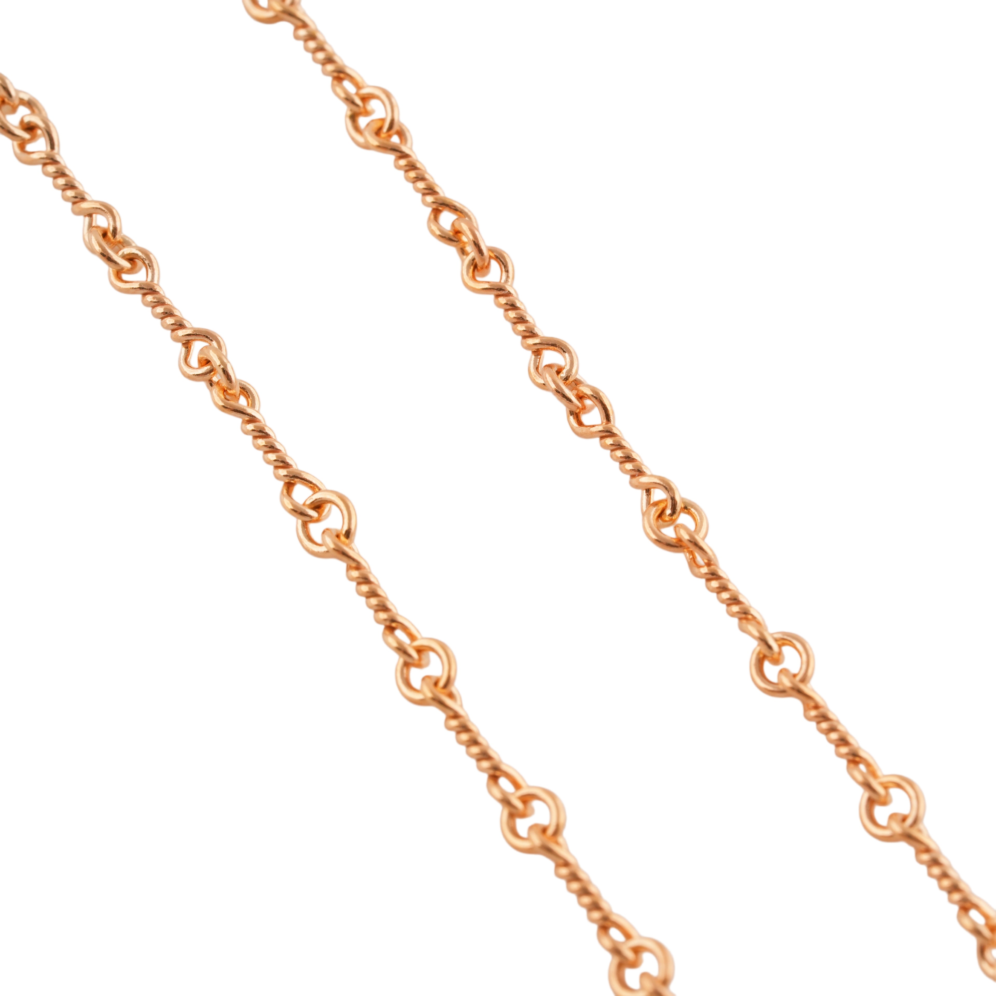 22k Twist Chain Necklace (24inch) #00608