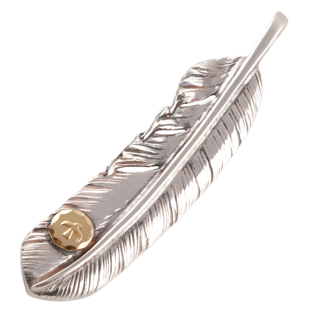 Gold Stamp Silver Feather (Right)(XL)