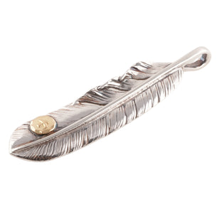 Gold Stamp Silver Feather (Right)(XL)
