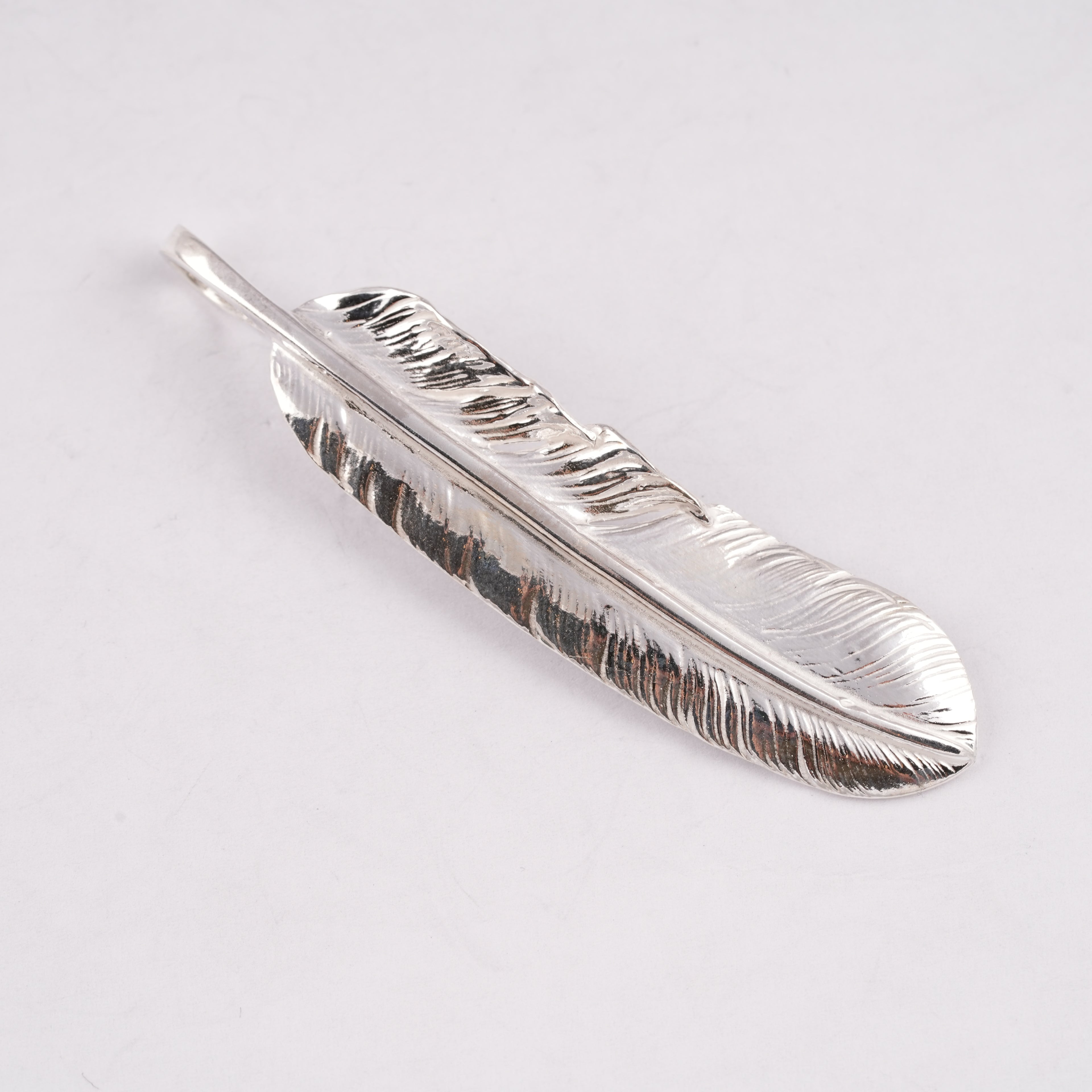 Plain Silver Feather (Left)(XL) #00184
