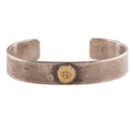 Gold Eagle Stamp Flat Silver Cuff (M) (Goro-Stamped 'Ken 1993' Custom) (7inch) — Goro's