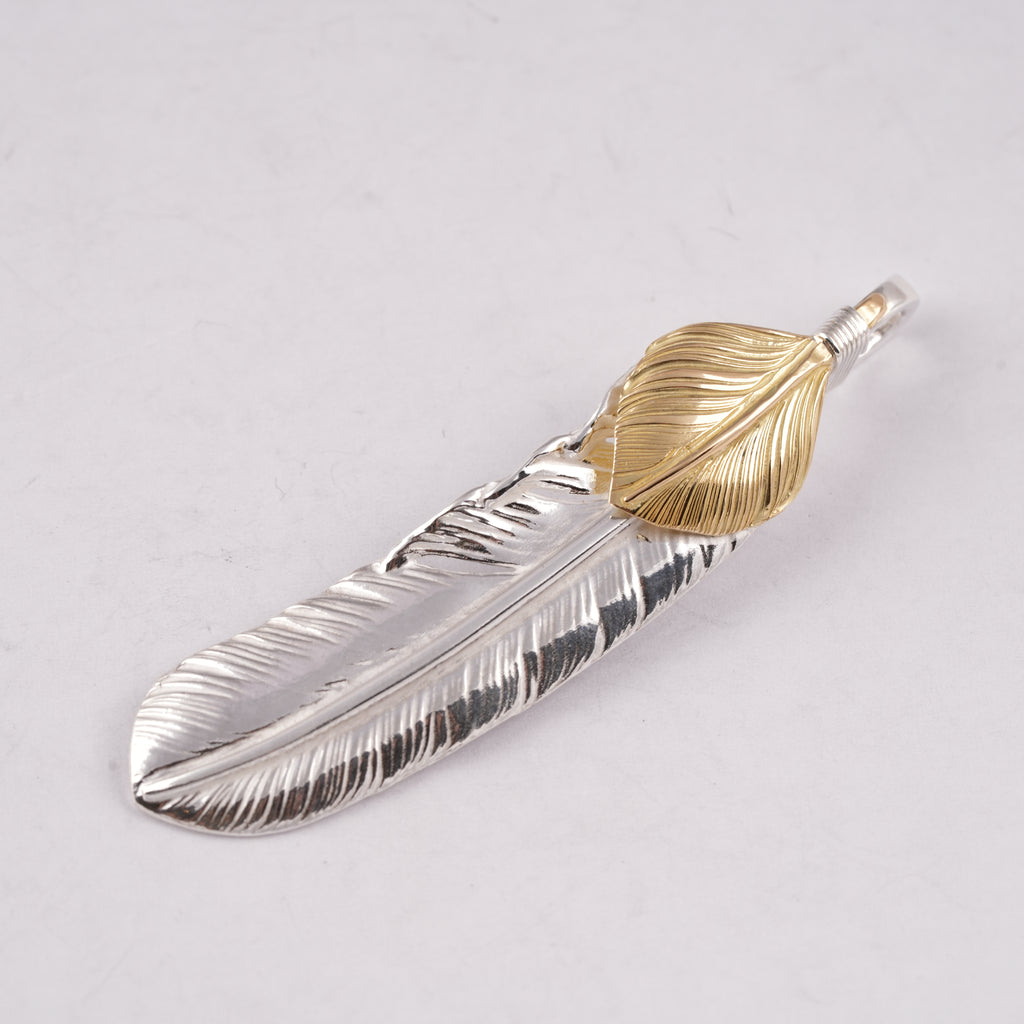 Gold Top Silver Feather (Right)(XL) #00175