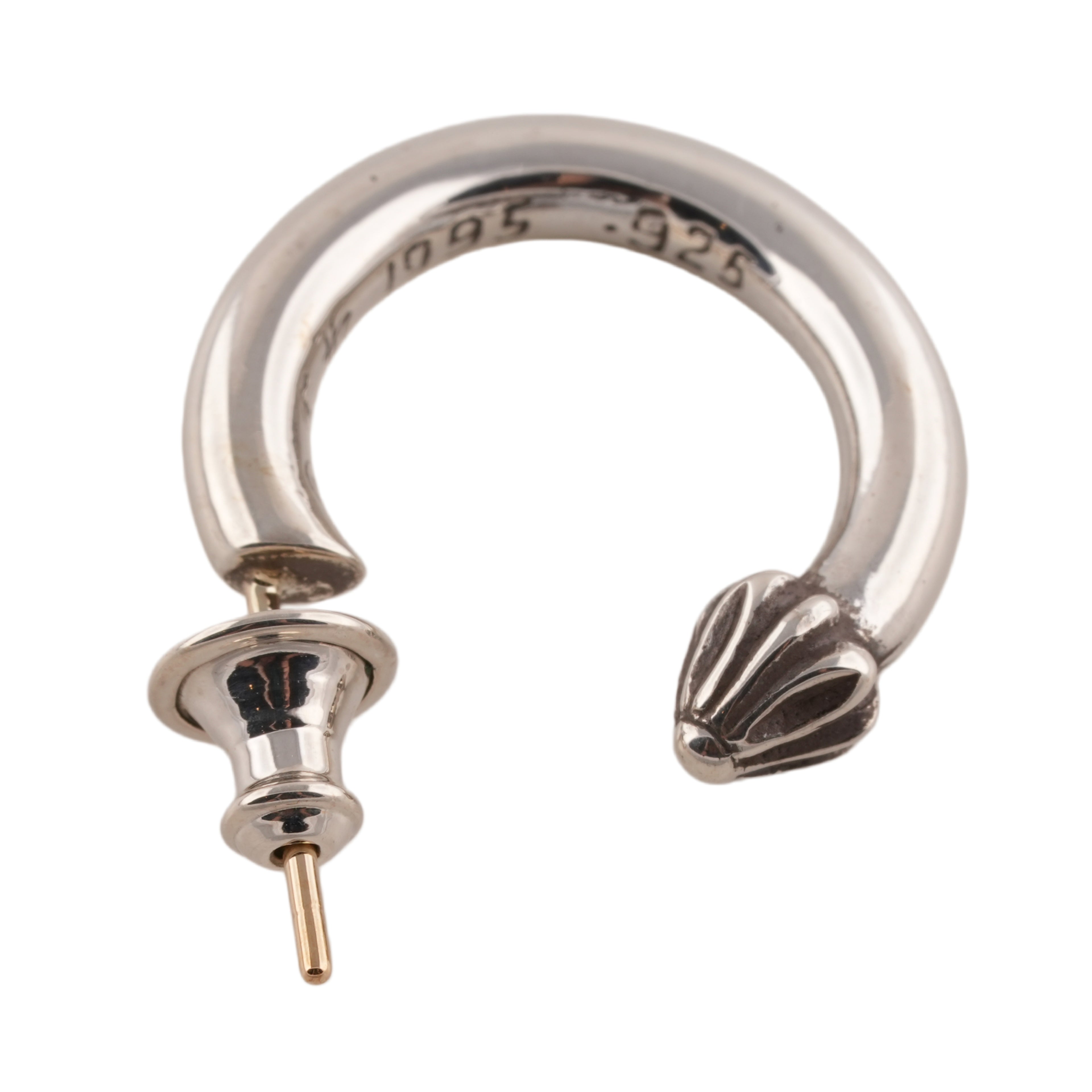 Plain Cross Nail Hoop Earring #00223