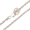 Eagle Silver Hook & Gold Eagle Stamp Silver Wheel Thick Round Chain Necklace (20inch) — Goro's