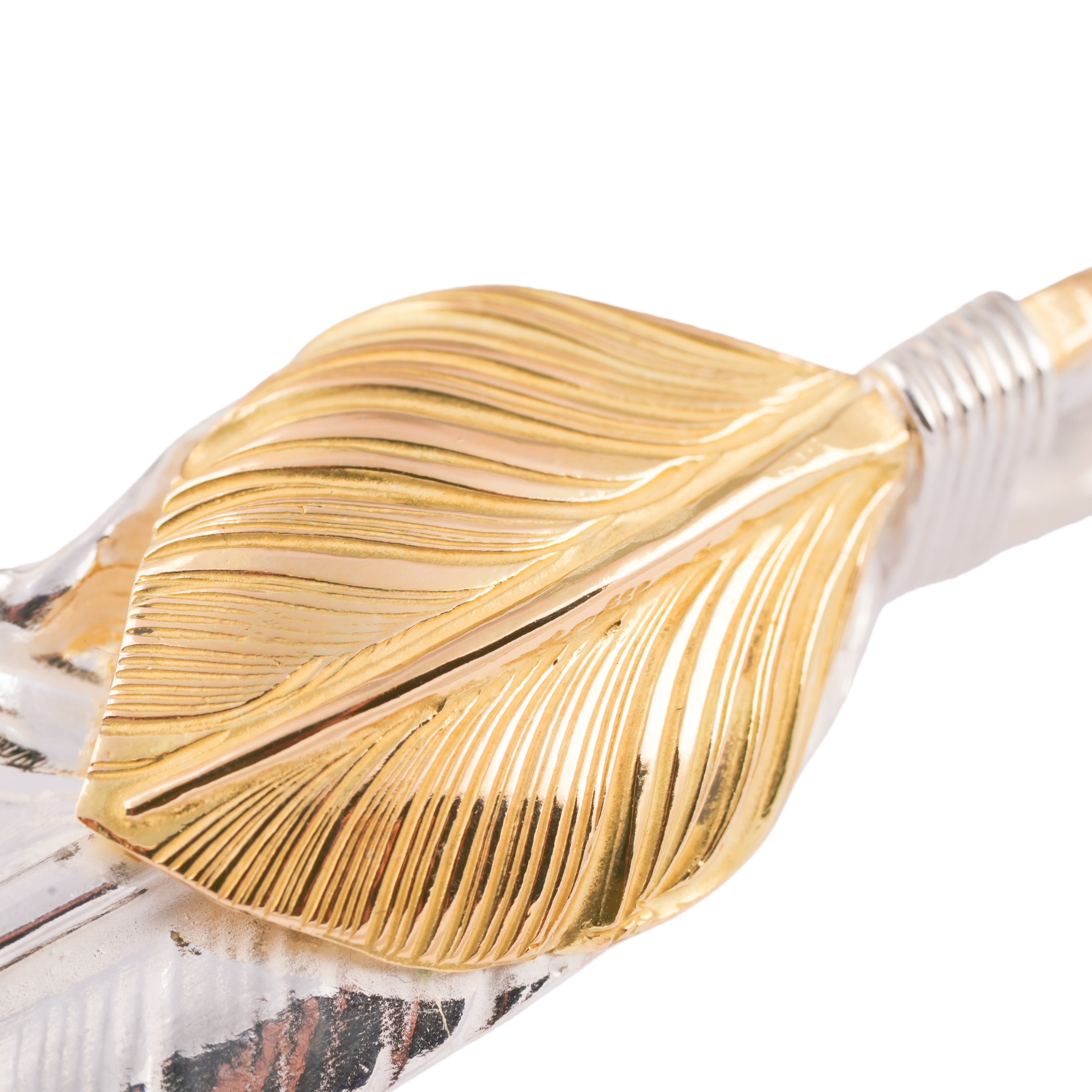 Gold Top Silver Feather (Right)(XL) #00177