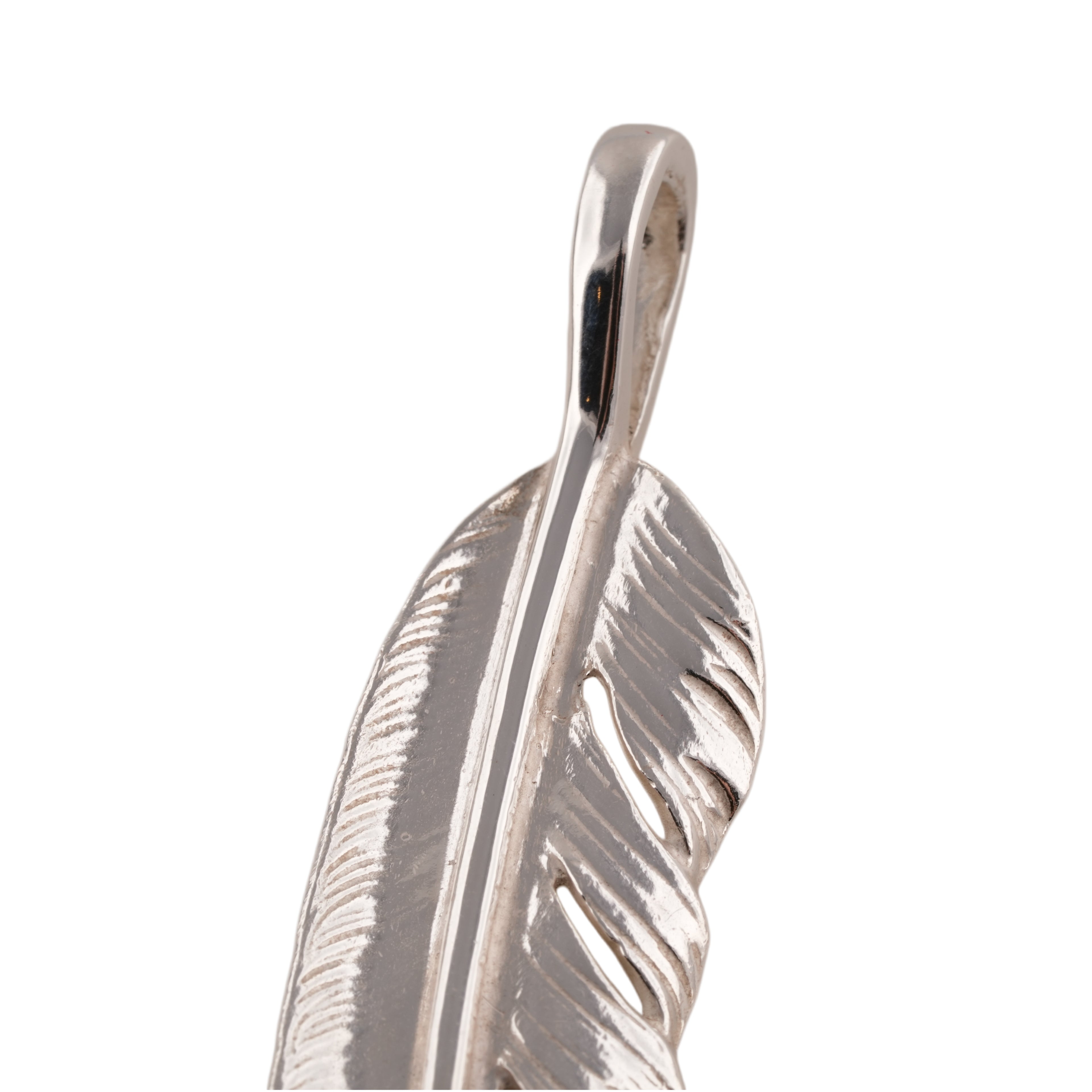 Gold Stamp Silver Feather (Right)(XL) #00306