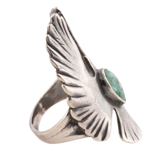 Eagle Silver Ring w/ Turquoise (US8)