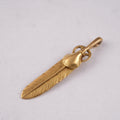 Heart Wheel All-Gold Feather Pendant (M) — Goro's