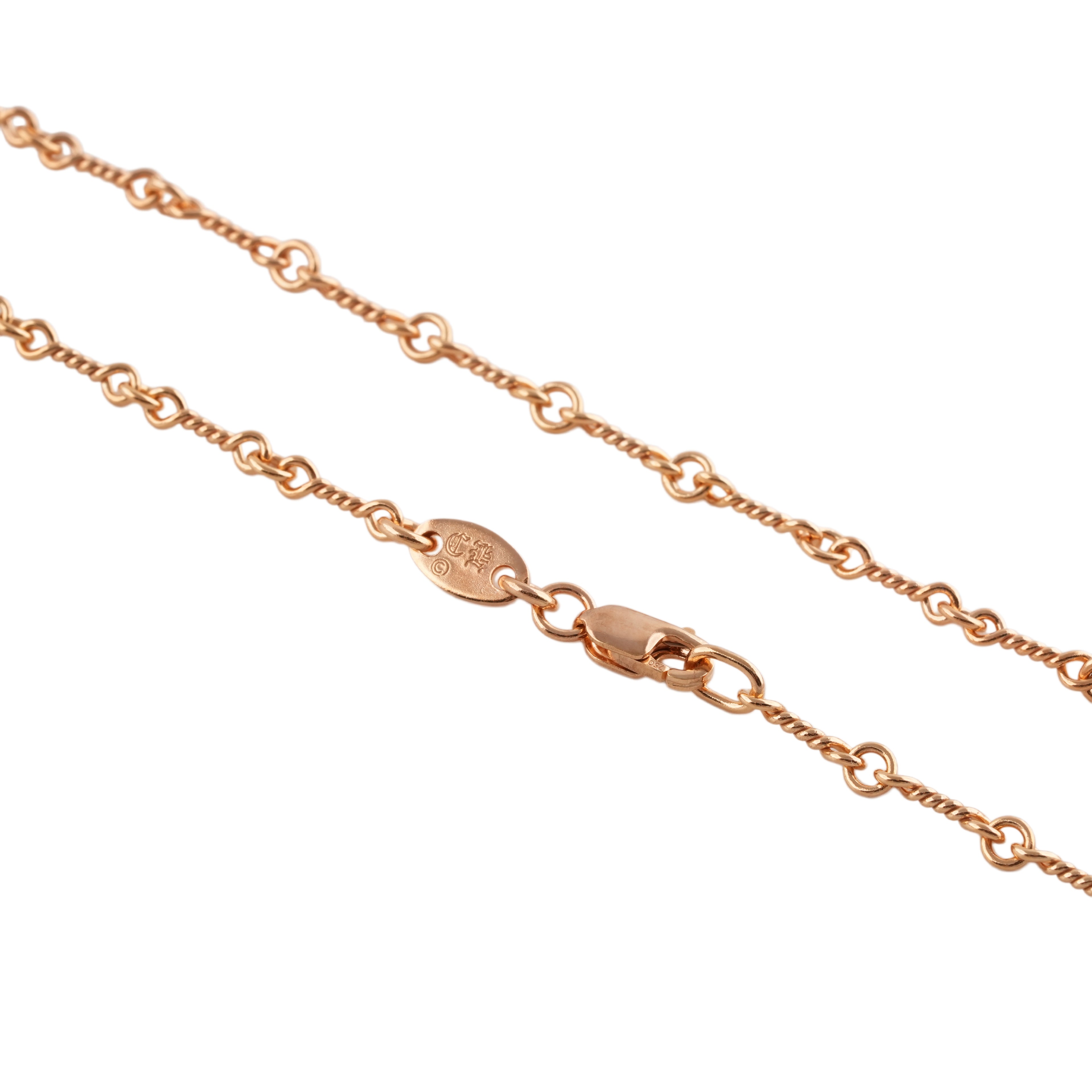 22k Twist Chain Necklace (24inch) #00472