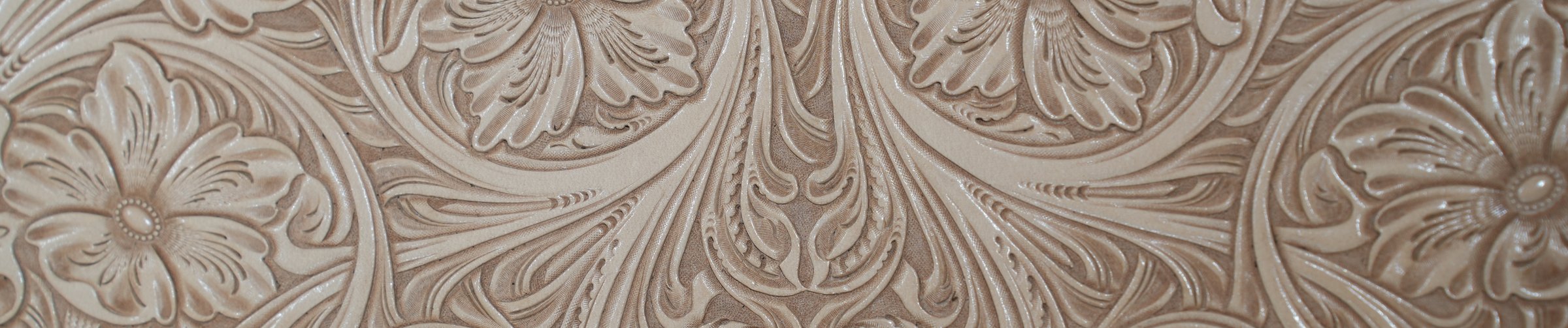Corner tooled leather detail